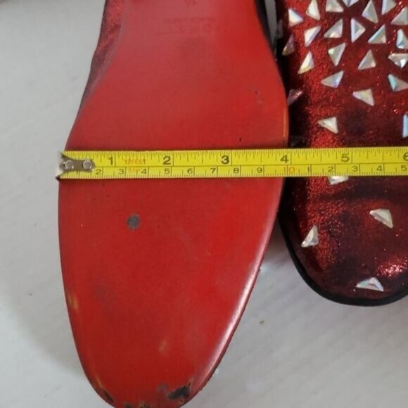 Moretti Black Label  Shoes Red Embellished Loafers Slip On Christo Men\'s Size 10 main image 13